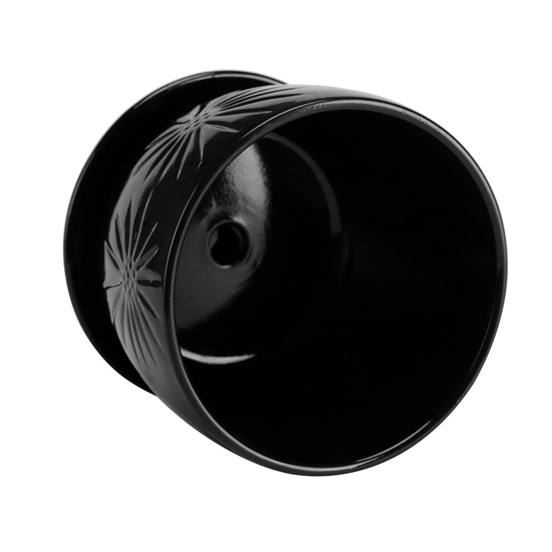 Pot Planter, Black, 10.9cm H x 13.2cm W x 13.2cm D, 2