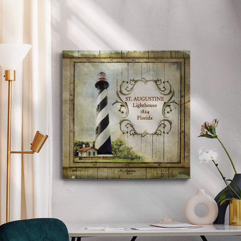 " Florida Lighthouse IX ", 16" H x 16" W x 1" D
