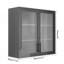 Armoire de rangement murale de style rétro avec 2 tablettes réglables