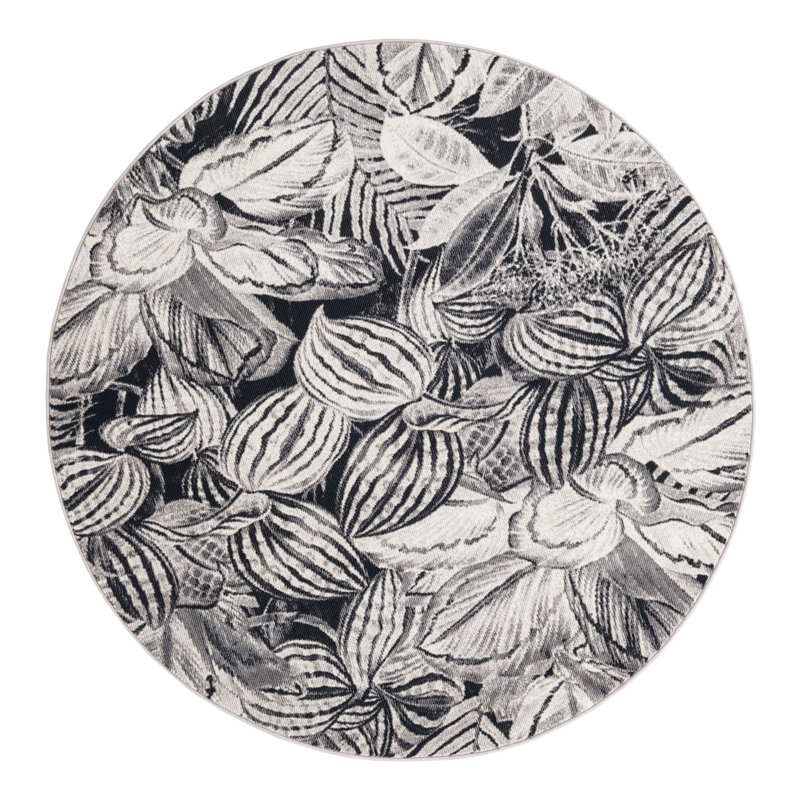 Tapis gris anthracite, Rond 5 pi 3 po