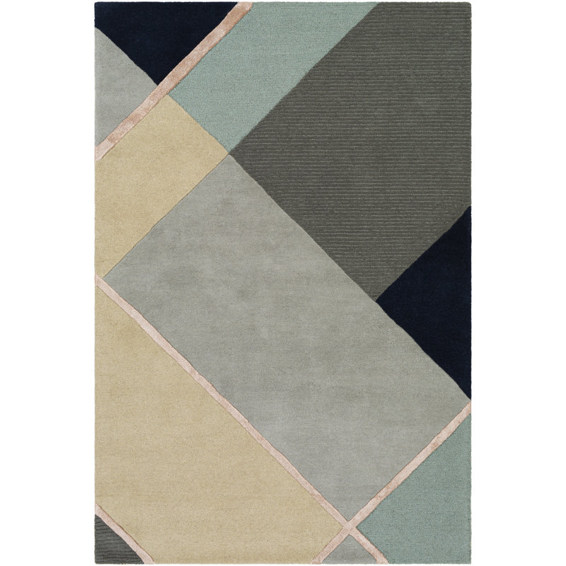 Sundorne Wool Geometric Indoor Rug, Rectangle 8'10" x 12'