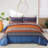 3-piece Boho Quilt Set Reversible Microfiber Bedspread All Season-122256998-122256988