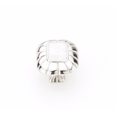 Schaub Symphony Mother of Pearl Cabinet Knob 1-1/2", Polished Nickel