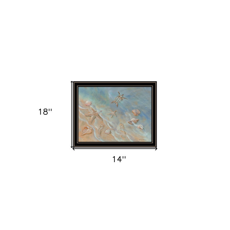Seashore Star, impression murale encadrée noire