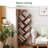 10-Tier Tree Bookshelf, Solid Wood Vertical Tree Bookcase