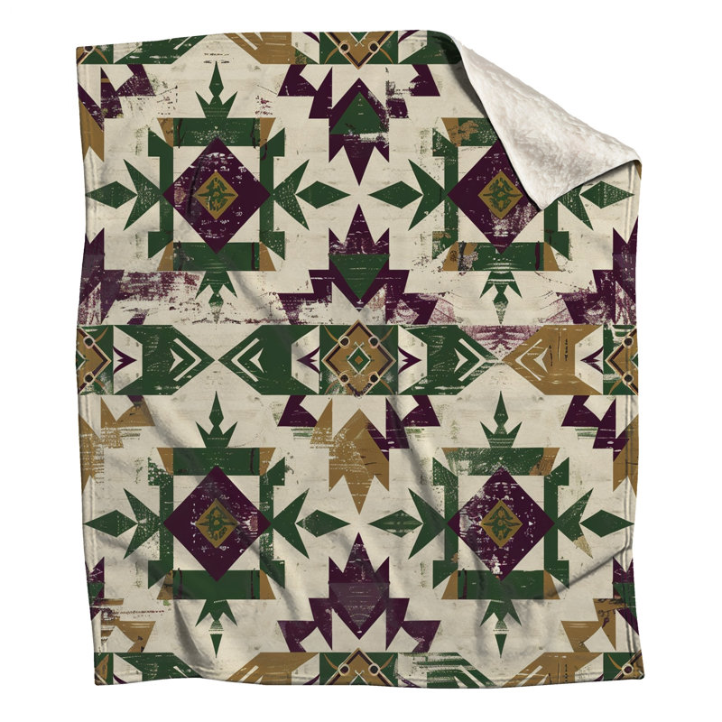 Couvertures à motif géométrique Southwest, L 50 po x H 60 po