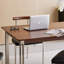 Walnut Solid Wood Top Metal Base Dining Table-99258514