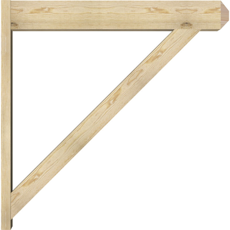 Artisan traditionnel en bois rustique, Sapin Douglas de 8 po (sciage brut), P 48 po x H 48 po