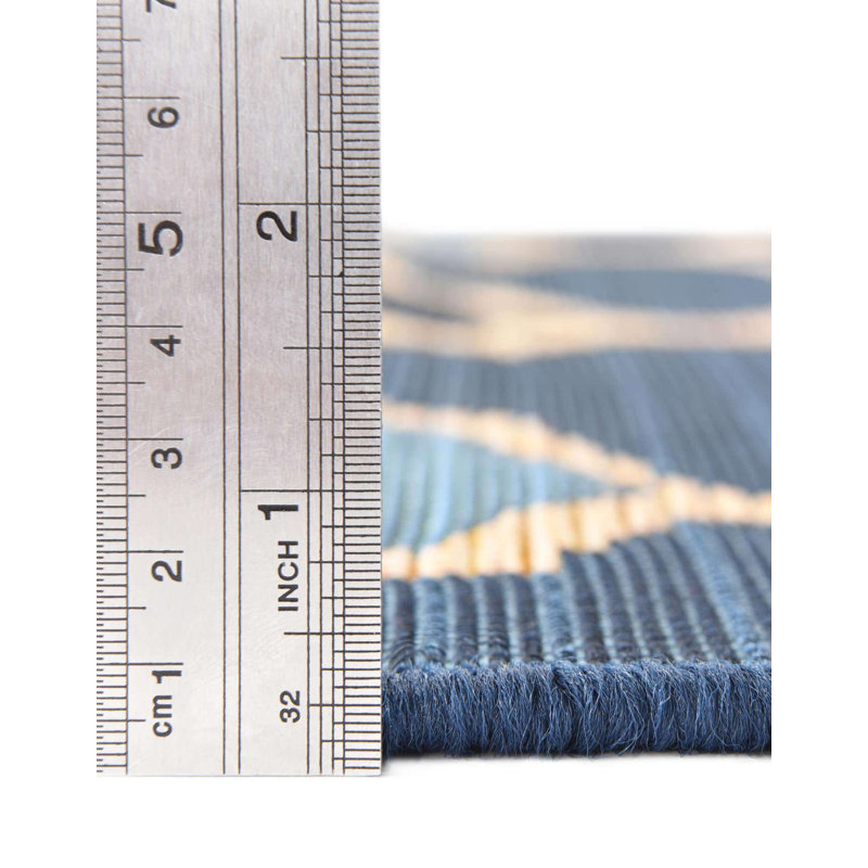 Tapis intérieur / extérieur bleu Alice, Rectangle 2 pi 2 po x 3 pi