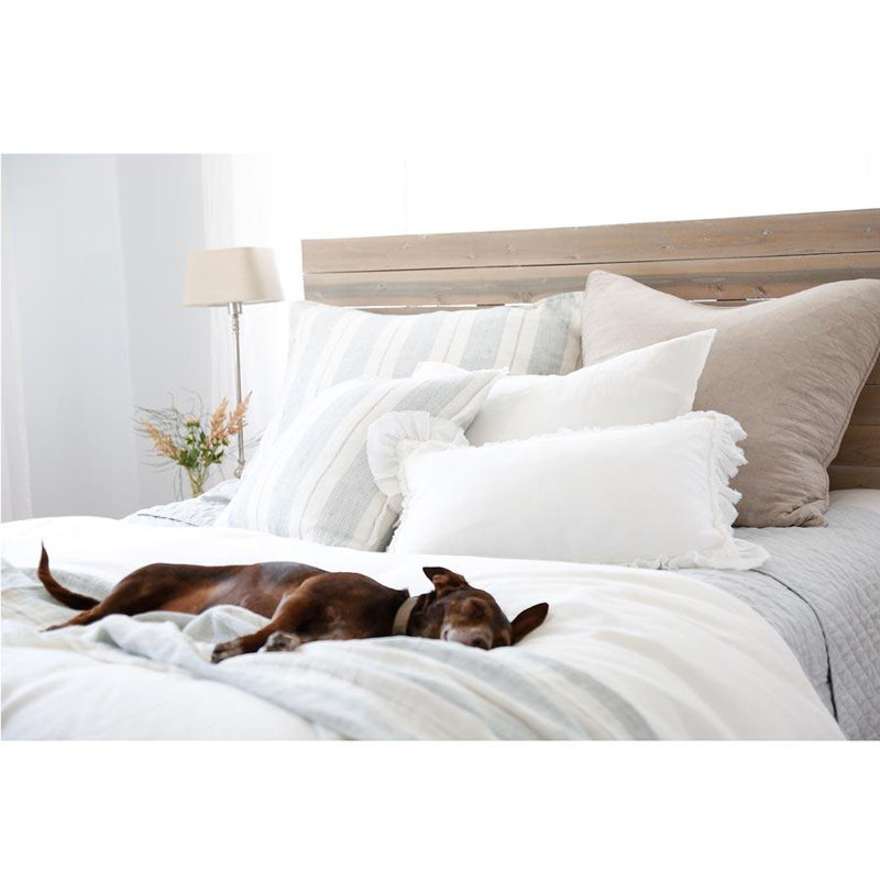 Laguna Knitted Blanket, Queen, Gray/Natural