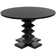 Zig-Zag Mahogany Round Solid Wood Dining Table
