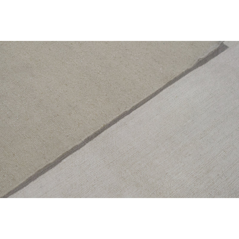 Hand-Knotted High-Quality Ivory Area Rug