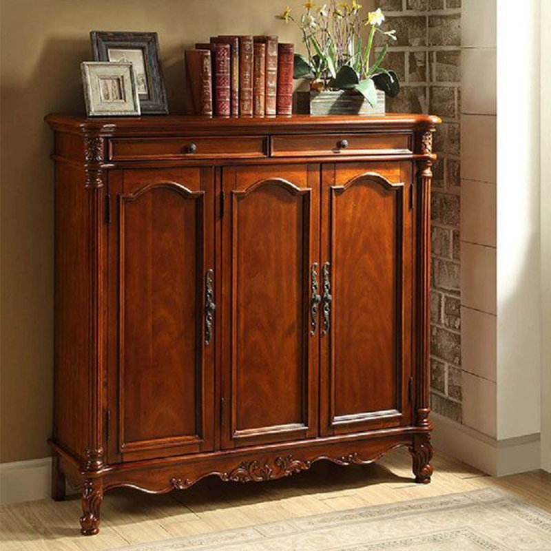 Cherry Solid Wood Shoe Storage Bench