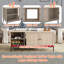 Table basse de rangement avec 4 portes coulissantes