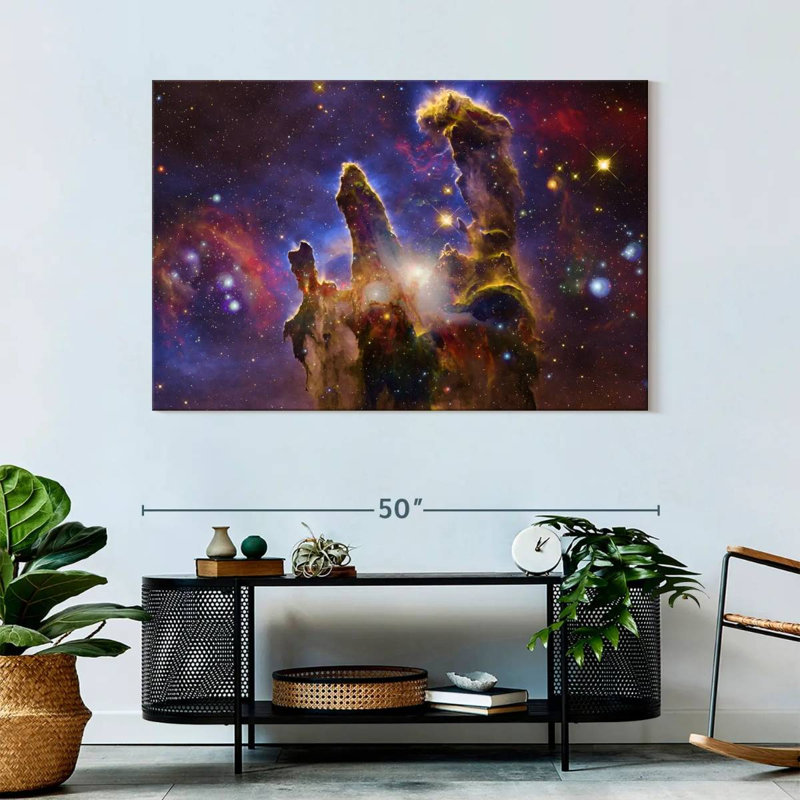 Nébuleuses et étoiles, H 32 po x l 48 po