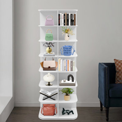 7-Tier 360° Rotating Shoe Rack For 28Pcs Shoes