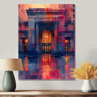  «Pink Purple Vintage Vibes Banks - Banks, reproduction d'art murale