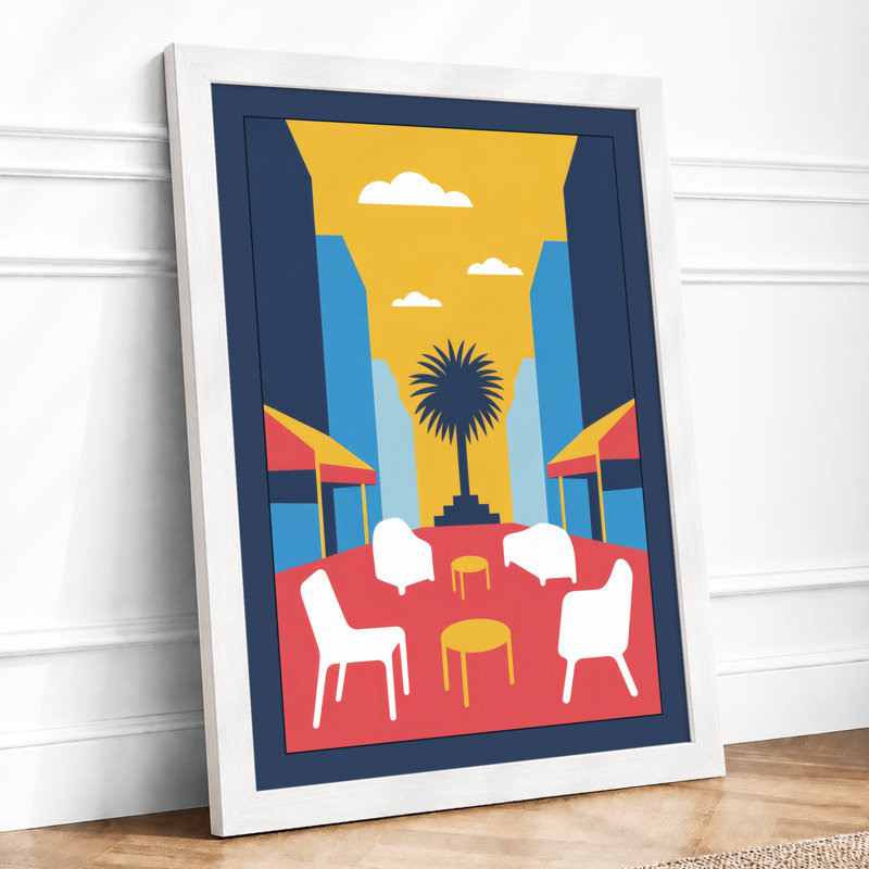 Interior Portal Tropical - Framed Print, A2 - 59.4 x 42.0 cm, White