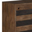 Armoire de rangement Mid-Century moyenne en bois d'acacia massif avec portes coulissantes et tablettes réglables Clarkson
