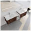 Meuble-lavabo moderne 72 po avec lavabo en noyer de Californie, fabrication en contreplaqué avec portes à fermeture en douceur