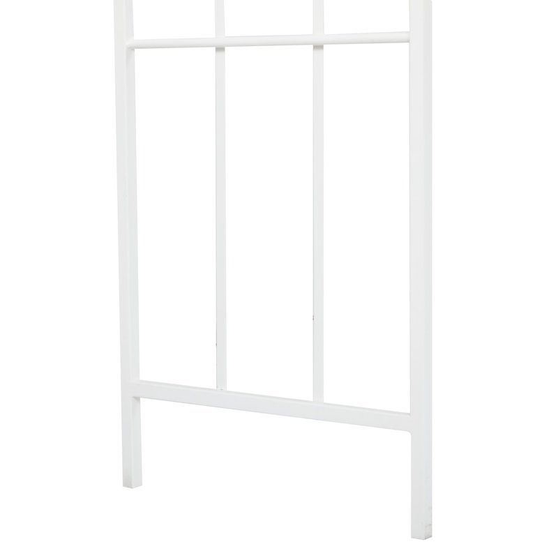 Tonnelle de jardin arquée et extérieure en métal avec côtés en treillis Coletin, Blanc