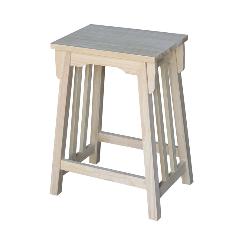 Maner Solid Wood Counter Stool
