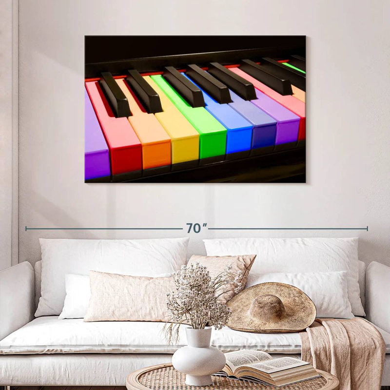 Abarca Rainbow Piano Keys, 30" H x 45" W