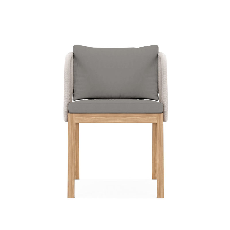 Amadora Dining Arm Chair- Natural, Charcoal