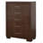 Bernida 5-drawer Bedroom Chest Cappuccino-93620368