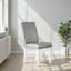 Chaise de salle à manger 25 po x 17,7 po x 37,8 po (ensemble de 2), argent et blanc