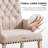 Classic High-Back Dining Chair With Button-Tufted Upholstery & Nail Head Accents-683487455