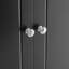 Armoire de rangement pour salle de bain élégante, unité de rangement pour salle de bain, armoire autoportante avec 4 portes, tablettes réglables, tablettes adaptables, noir-347018277