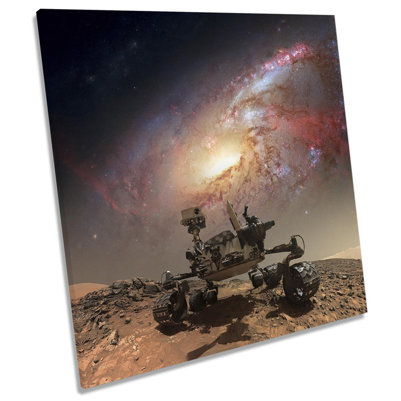 Z2512 Curiosity Rover Mars - Wrapped Canvas Print, 60cm H x 60cm W x 2cm D