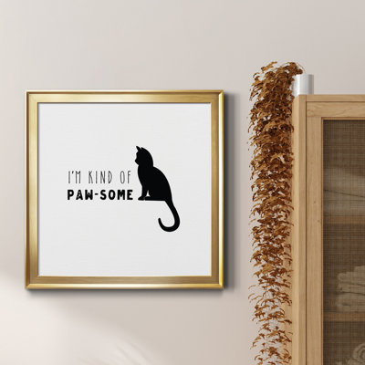 «Pawsome Cat», reproduction d'art graphique sur toile