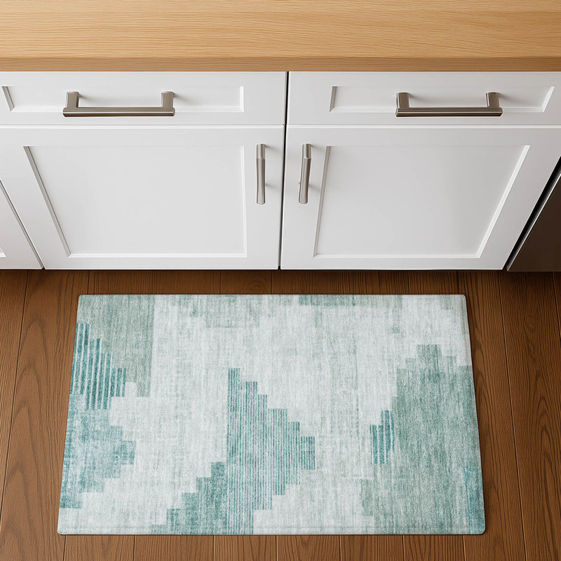 Premium Machine Washable Ashington AMF1829 Geometric Rug, Rectangle 1'8" x 2'6"