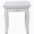 Vanity Desk Set With LED Light Mirror And Cushioned Stool For Bedroom-511025225