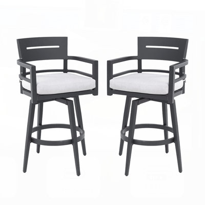 Chaises de bar pivotantes 2 pièces Modern Modern