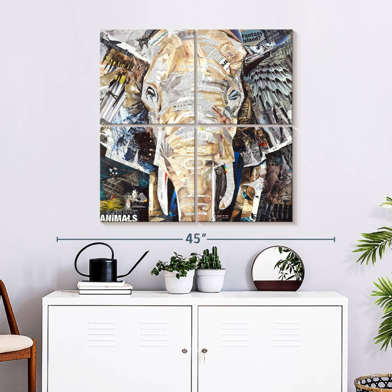 Éléphants Brampt, H 32 po x l 32 po