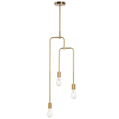 Chelsea 3 - Light Brass Cluster Pendant