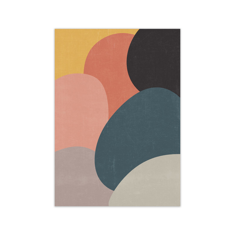 Colourful Abstract Shapes Original - Print, No Frame, 59cm H x 42cm W x 1cm D
