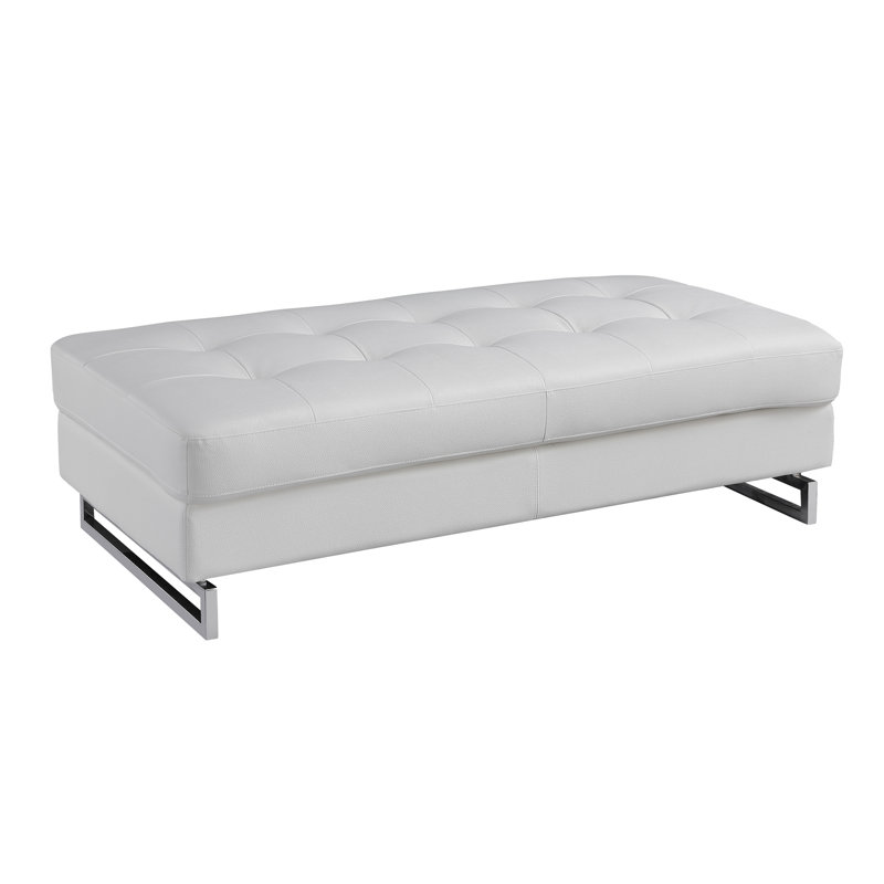 Repose-pieds en cuir véritable Global United