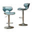 Pivot réglable, similicuir bleu, base, par 2, réglable, revêtement en cuir-1951114065