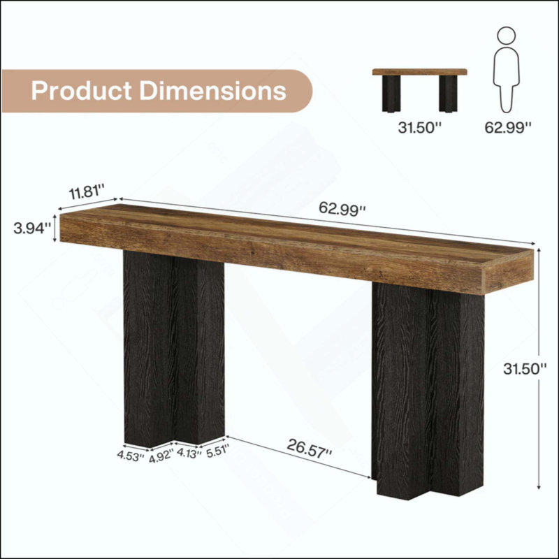 Narrow Sofa Table,Console Table,Storage Entryway Table