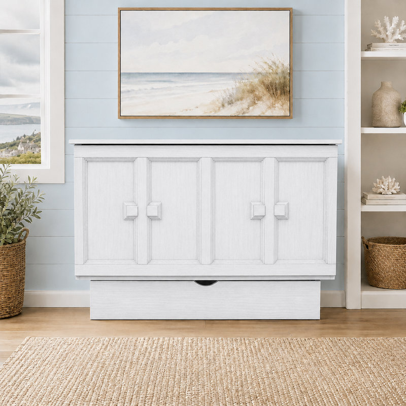 Commode Valencia, Gris / Blanc