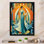 Art Deco Cosmopolitan Gracieuse danseuse en bleu - mode femme, reproduction sur toile encadrée