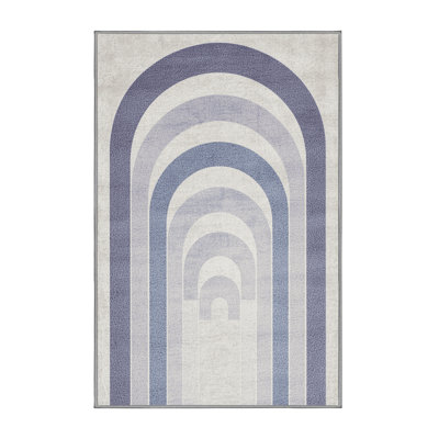Soft Plush Ferrier Easter Modern & Contemporary Abstract Area Rug in Gray – Gray Binding