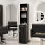 Station de rangement autoportante pour salon de beauté Carnkirn, avec tiroir et tablettes ouvertes, support pour sèche-cheveux-1199674007