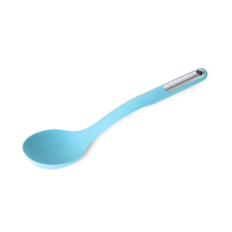 New KitchenAid Aqua Sky (HAQA) Heat Resistant Silicone Slotted Basting Spoon
