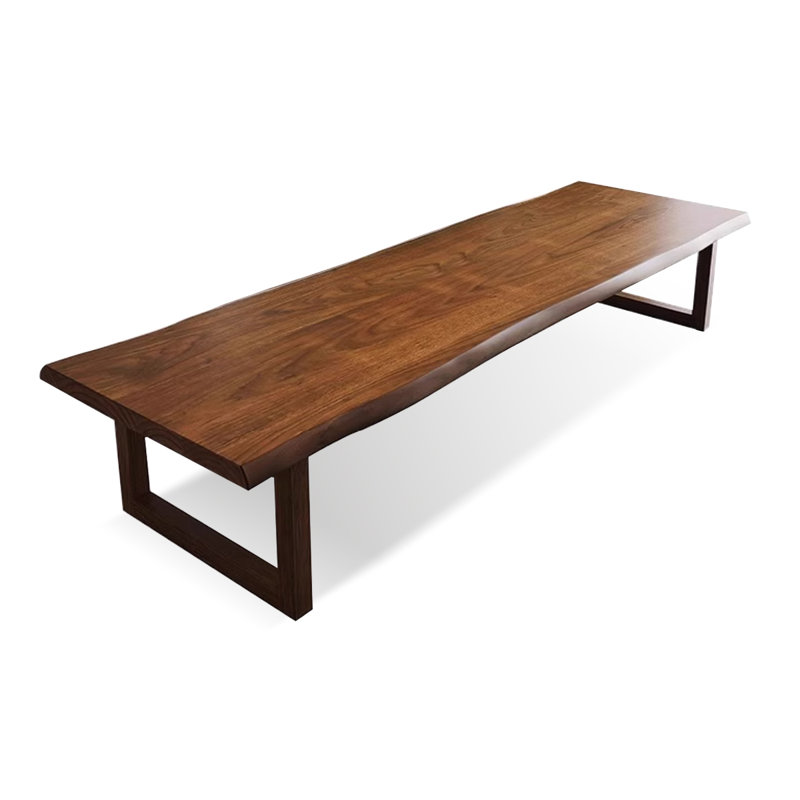 Table de conférence en bois massif brun Free Form, H 29,53 po x L 110,24 po x l 39,37 po
