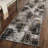 Abstract Yellow/Black/Gray Area Rug-1849441070